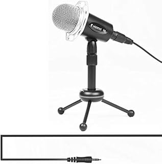 HWB Micrófono de Condensador Profesional AYSMG Y20 con trípode, Longitud del Cable: 1,8 m, Compatible con PC y Mac for programas de transmisión en Vivo, KTV, etc. (Color : Black)