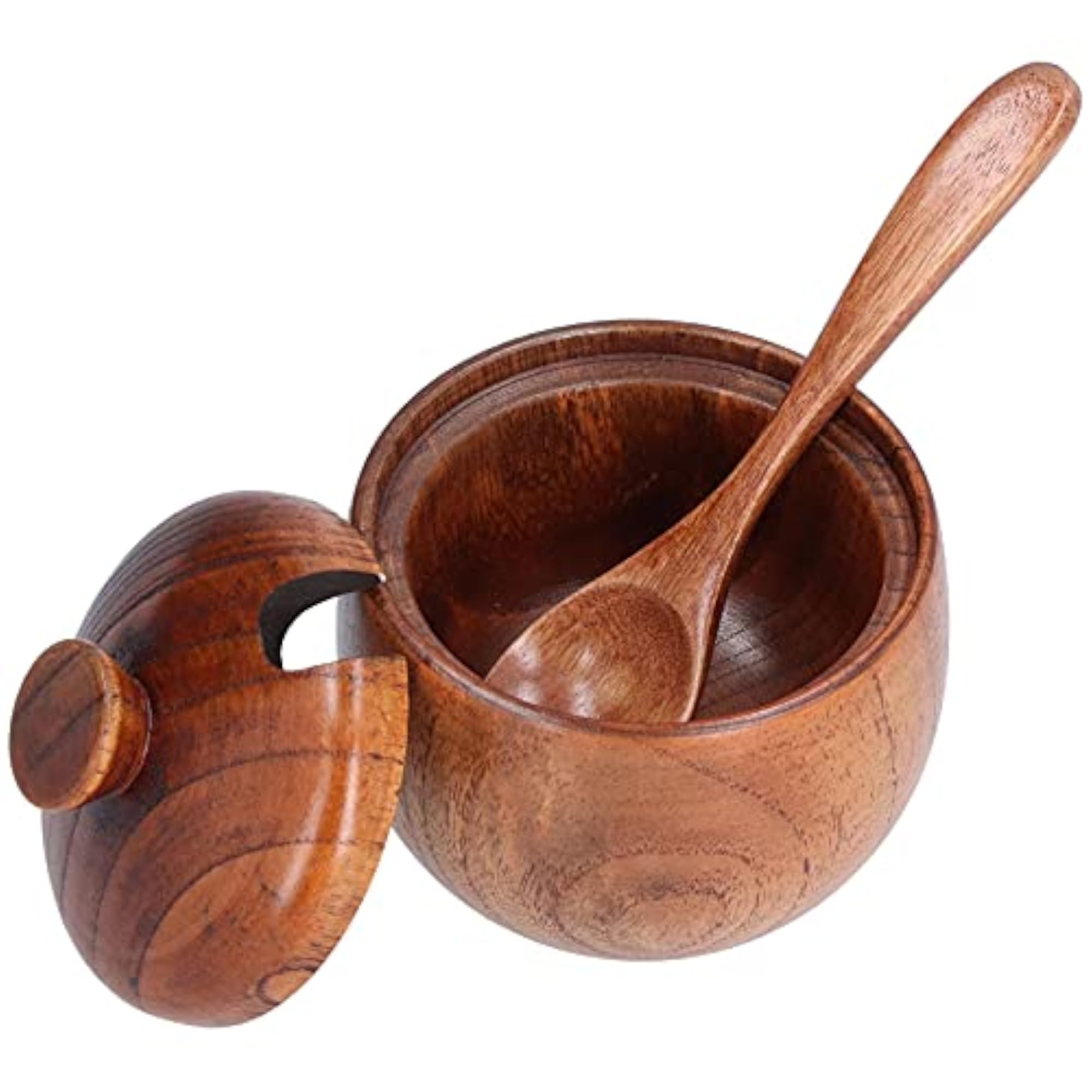 Unique Salt Container with Spoon for Kitchen Storage