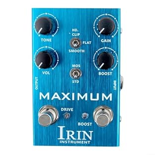 [ SOUND SHAPING] The IRIN Overdrive Distortion pedal features ten segments of EQ, allowing musicians to fine-tune their sound high, , and low frequencies for a tailored audio experience. [HIGH SENSITIVITY PERFORMANCE] Designed for both practice and l...