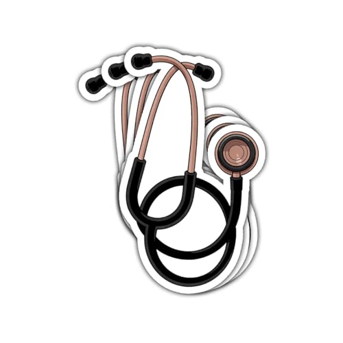 Stickers stéthoscope étanches pour ordinateur de médecin et bouteille d'eau