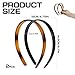 LNQ LUNIQI Double Row Teeth Comb Hair Band Non-Slip Simple and Chic Hair Hoop for Women, Ladies, Girls in Black and Brown