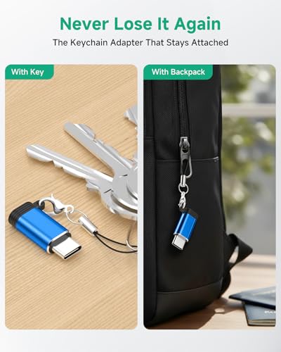 image for LERTOSEN Lightning to USB C Adapter 4 Pack, Fast Charging & Data Sync 