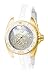 Invicta Women's 0488 Angel Gold-Tone Watch with White Polyurethane Band