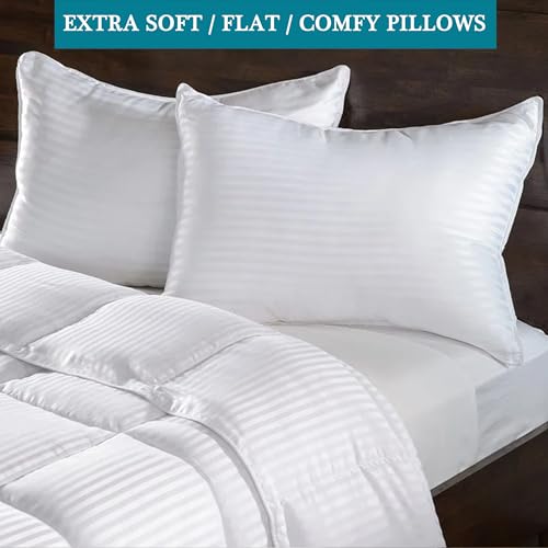Fzzor Extra Thin Flat Soft Low Pillows Standard Size Set Of 2 thumb #3