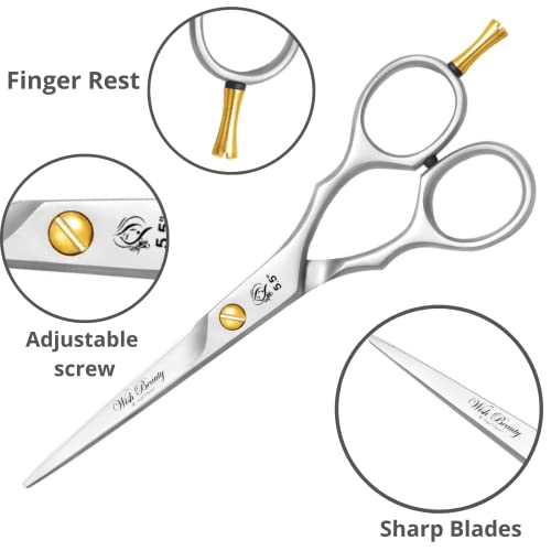 Hairdressing Scissor Hair Scissor for Professional Hairdressers Barbers Stainless Steel Hair Cutting Shears for Salon Men - Image 4