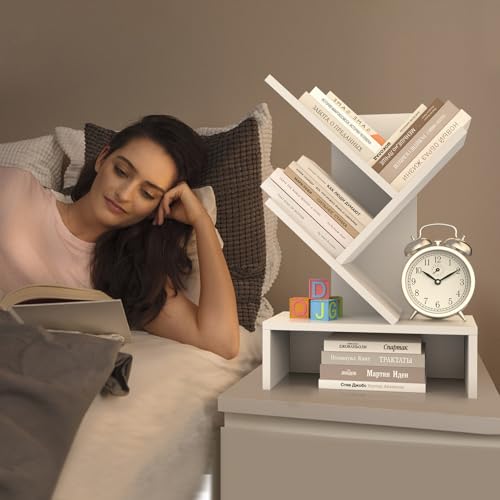 4-Tier White Bookshelf w/ Drawers 14.99 w/ Code + 50% Off Code ZM3EF9O7 - image 5