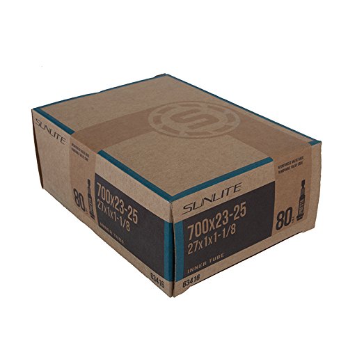 Sunlite Bicycle Tube, 700 x 18-23 (27 x 1) 60mm PRESTA Valve