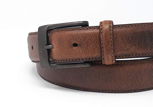 Ashford Ridge Cintura Porta Pantaloni Da Uomo In Pelle Pieno Da 32Mm - Marrone Chiaro Xl - 3