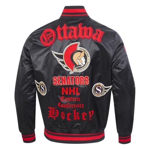 Image of Pro Standard Mens NHL Old English Satin Jacket