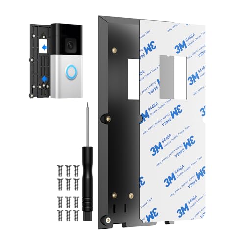 Baaletc No-Drill Ring Doorbell Mount - Adhesive Door Bracket Compatible with Ring Video Doorbell 1/2/3/3 Plus/4/  Wirele - Detailed View