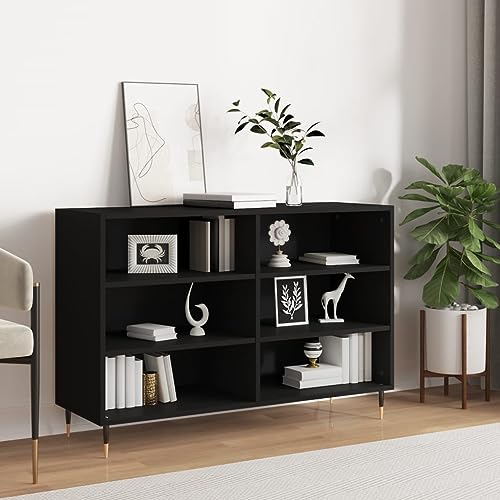 Frdhee Armario de esquina para salón, aparador, color negro, 103,5 x 35 x 70 cm, material de madera, para cocina y comedor, se puede montar rápidamente