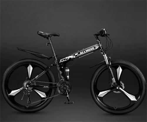 【XXA】折りたたみ自転車 マウンテンバイク 24 26インチ シマノ製21/24/27/30段変速 ディスクブレーキ フロントサスペンション 泥除け グリップシフト MTB 段差 ハードテール ユニセックス 通勤 通学 内装ケーブル 女 男 (トリプルブ
