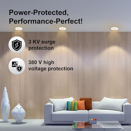 Image of Havells Fazer Neo 3-in-1 6W Round LED Downlight. Flush Mount Ceiling Light with switchable CCT (3000K /4000K /6500K). Long Life, Wide Voltage Support. for Office & Home. (White)
