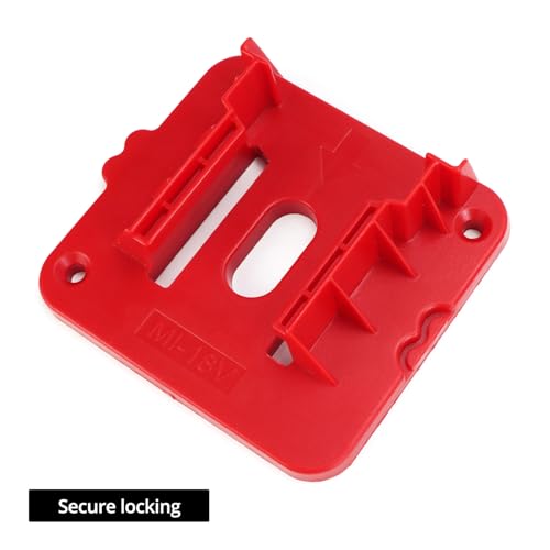 QWORK® 5 Stück Batteriehalterhalterung, Geeignet Für Milwaukee M18 18V-Batterie, Akku Wandhalterung, Batteriewandhalterung mit Schrauben, Keine Batterie