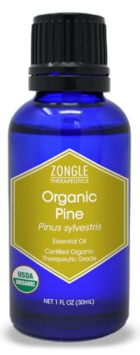 Organic Pine Essential Oil by Zongle – 100% Pure Natural, Therapeutic Grade, Premium Quality for Diffuser, Candle Making, Cleaner – 1 OZ