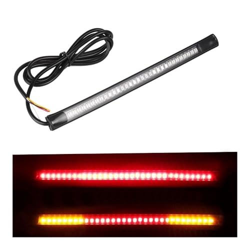 Plaque d'immatriculation moto avec feu LED ruban 48 SMD multifonction
