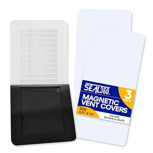 SEAL360 Magnetic Vent Covers (3-Pack), Pockets for Complete Seal, 5.5" X 12" (White) for Floor, Wall, or Ceiling Vents and Air Registers, for RV, Home HVAC and AC Vents, Vent Not Included
