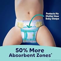 Pampers ZZZ Overnight Diapers, Size 5 (20-37 lbs), 50 Count, Nighttime Protection Disposable Baby Diaper — image 4