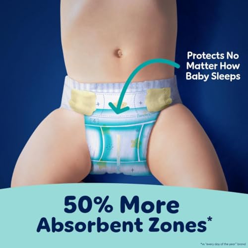 pampers zzz overnight diapers size 7 41 lbs 36 count nighttime protection disposable baby diaper night time leak and skin protection