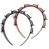【Hohe Qualität】 Diese Haarnadel aus Stirnband besteht aus Polycarbonat, ist geruchsneutral, super locker, sodass Sie keine Kopfschmerzen mehr haben, wenn Sie eine zu lange tragen oder eine schreckliche Stirnbandfalte, die nicht verschwindet. Fest genug, um es an Ort und Stelle zu halten, fällt aber auch beim Training nicht vom Kopf.