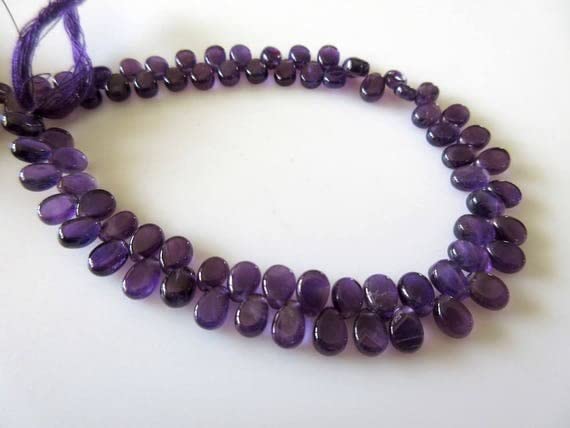 Améthyste violette naturelle en perles poire lisses pour réparer et créer des bijoux