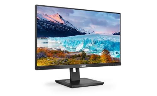 Philips 243S1-24 Zoll FHD USB-C Docking Monitor, höhenverstellbar (1920x1080, 75 Hz, DisplayPort, HDMI, USB-C, RJ45, USB Hub) schwarz