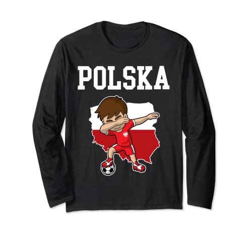 Polska Fútbol Polonia Polonia Polaco Dabbing Fútbol Manga Larga