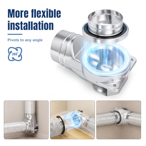 Image of Magnetic Dryer Vent Connector Kit Dryer Vent Hose Coupling Quick Connector