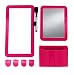 Inkology 8 Piece Magnetic Locker Set, Includes Utility Bin, Mirror, Dry Erase Board, Pink (237-6)
