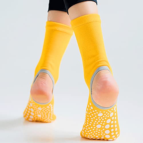 Lsdjgdde Yoga Socks Silicone Non Slip Quick- Dry Pilates Sock Foot Heel Cotton Ventilation Two Toe Ballet Dance Sock For Women (Color : Green, Size : Eu35-43 Us 4.5-8.5) #TOP5