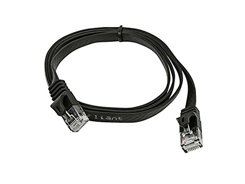 Monoprice Cat5E Ethernet Patch Cable - 3 Feet - Black | Network Internet Cord - Rj45, Flat,Stranded, 350Mhz, Utp, Pure Bare Copper Wire, 30Awg #TOP1