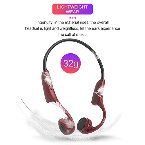 Btuty H10 fone de ouvido de condução óssea BT 5.0 fones de ouvido sem fio 8 gb mp3 player com microf