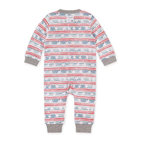 Burt's Bees Baby Baby Boys' Sleep And Play Pjs, 100% Organic Cotton One-Piece Zip Front Romper Jumpsuit Pajamas, Star Spangled, Newborn #TOP1