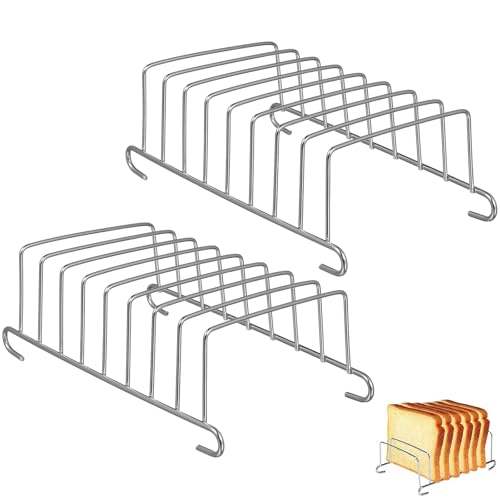 OSALADI 2 Stück Toastständer Luftfritteuse Brotständer Airfryer Zubehör Elektrokabelhalter Herd Grill 2 Etagen Tablett Luftfritteuse Grillrost Grillzubehör Kochwerkzeug