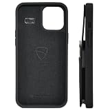 Vaultskin ETON małe skórzane etui portfelowe na iPhone'a 14 Pro, wąskie, minimalistyczne etui na karty (iPhone 14 Pro, czarne)