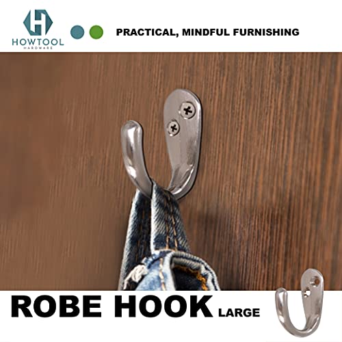 Howtool Single Prong Hook 12 Pack Brass With Screws For Towel Scarf Robe #TOP3