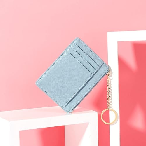 Women's PU Leather Wallet - Small Zipper Coin Purse with Card Slots & RFID Protection (Pink)2