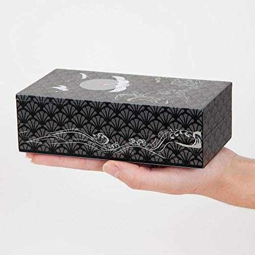 Bits and Pieces - Soaring Cranes Secret Puzzle Box - Wooden Money Box Brainteaser - 10 Step Solution Brain Game