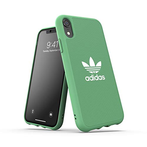 アディダスオリジナルス iPhone XR ケース アディカラーシリーズ ハイレゾグリーン [adidas OR Moulded Case Canvas SS19 for iPhone XR Hi-res Green adicolor]
