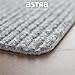 Astra Fußmatte innen Silber Schmutzfangmatte rutschfest – Türmatte 25x60 cm wasserabweisend – Rib Line strapazierfähiger Fußabtreter antistatisch