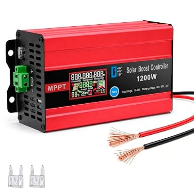 VUICCI 30A Boost MPPT Solar Charge Controller 1200W, Step-Up 48V/60V/72V, Max 15A for Lead-Acid & LiFePO4 Batteries, 99% Tracking & 98% Efficiency, RV Golf Cart Off-Grid, Universal PV Panels