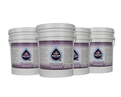 Image of Generic Rock Star - Durable, High Gloss Acrylic Floor Finish, Non-Yellowing Floor Finish, Slip & Scratch Resistant - 5 Gallon Pail, 4 Pack, Clear, 202505
