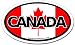 Canada and Canadian Flag Car Bumper Sticker Decal Oval