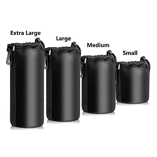 Ghulumn 4PCS Camera Case Lens Pouch Set Lens Case Small Medium and Extra for DSLR Camera Lens Bag Pouch Shockproof - Thumbnail 4
