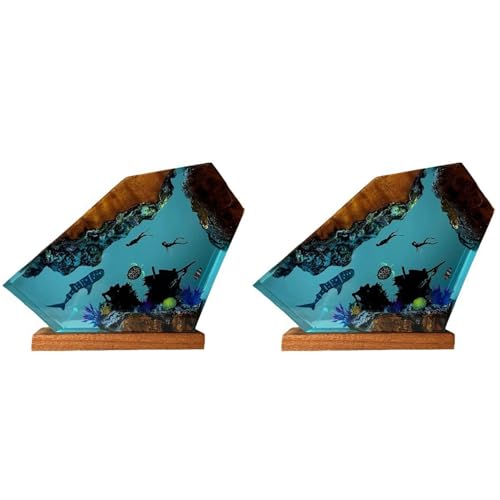 Veilleuse maison sous-marine résine tortue plongeur décoration chambre