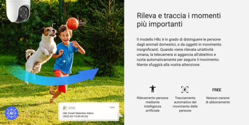 Ezviz H8c Security Camera 1080p Outdoor Wifi Camera With Active Defense Ai Human Motion Detection With Auto Tracking 360 Color Night Vision Two Way Talk Weatherproof Works With Amazon Alexa