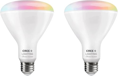 Cree Lighting Connected Max - Bombilla LED inteligente regulable de 65 W (paquete de 2)