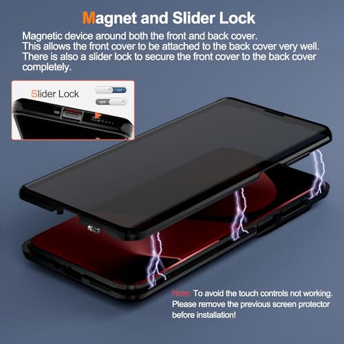 Coque anti peeping Huawei Pura 80 Pro verre trempé intégral 360 - 5
