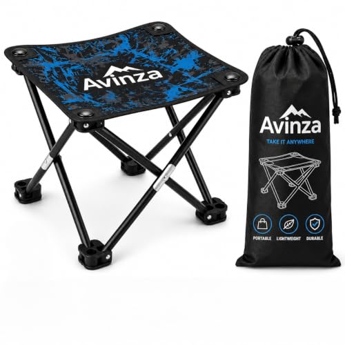 Image of Folding Portable Camping Stool for Adults, Lightweight Collapsible Stool for Outdoor Footrest Fishing Hiking Gardening and Beach with Carry Bag