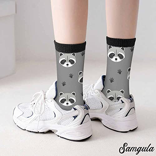 Image of Crew Socks for Woman Size 6-8 Tropical Wildlife Bright Teal Girls Socks